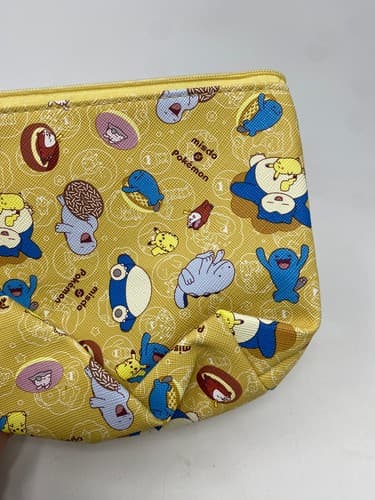 Pokemon Mister Donut 2024 Yellow Zipper Pouch Pikachu Snorlax Quagsire Japan — photo 7