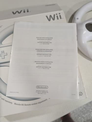 Wii Steering Wheel Nintendo Wii Video Game Controller Complete in Box — photo 9