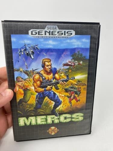 Mercs (Sega Genesis, 1991) Box and Cartridge - Authentic - CIB Complete