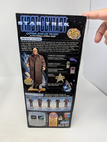 Star Trek First Contact Lot Of 3 Figures - Picard, Cochrane — photo 3