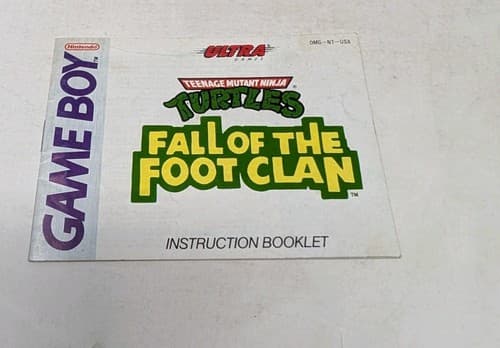 Gameboy Teenage Mutant Ninja Turtles Fall Of The Foot Clan Instruction Manual
