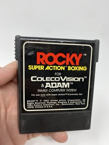 ColecoVision ROCKY Cartridge Super Action Boxing 1983 Vtg Game
