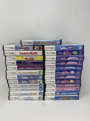 Nintendo DS Game Case Only Lot of 25 Sims Let Shop Kirby Diddy Kong Racing Etc