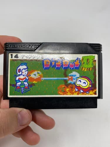 Dig Dug II Nintendo Famicom NAMCOT Japan Import US Seller TESTED — photo 2