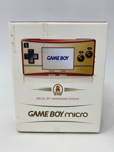 Nintendo Gameboy Micro Special 20th Anniversary Edition 2005 Mint Factory Sealed