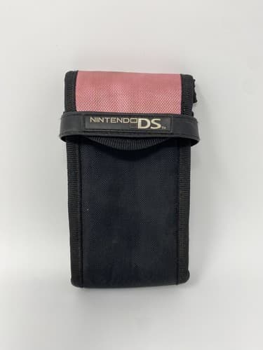 Nintendo DS Switch N' Carry Case Travel Bag Pouch Black and Pink Soft Case