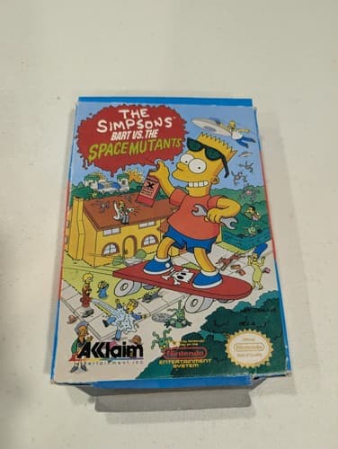 NES The Simpsons Bart Vs Space Mutants Boxed No Manual Nintendo Original 1991