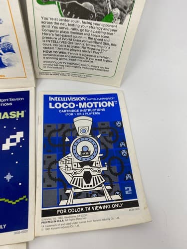 Lot of 7 Intellivision Mattel Activision Game / Console Manuals only — photo 7