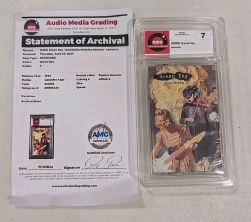 Green Day Insomniac Cassette Tape, Brand New Sealed - AMG 7 Graded 1995 VG+
