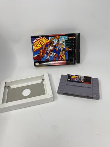 NCAA Basketball Super Nintendo SNES Complete Game, Box & Manual READ — photo 8
