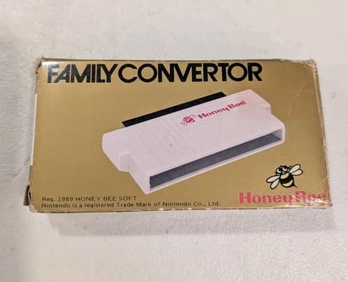 Honey Bee Grey Family Convertor Famicom to Nintendo NES adapter RM-6088UD Gray