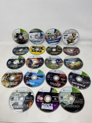 19x Microsoft Xbox 360 Video Game Disc Only Lot Bundle Untested Dark Souls Etc