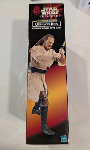 Hasbro Star Wars 1999 Episode 1 QUI-GON JIN Electronic Talking Action Figure NIB — photo 3