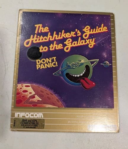Hitchhikers Guide to the Galaxy  IBM PC Floppy Infocom 5.25
