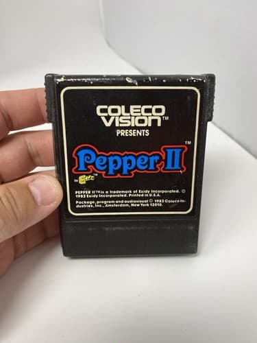 AUTHENTIC VINTAGE COLECO VISION PEPPER II 2 VIDEO GAME CARTRIDGE COLECOVISION