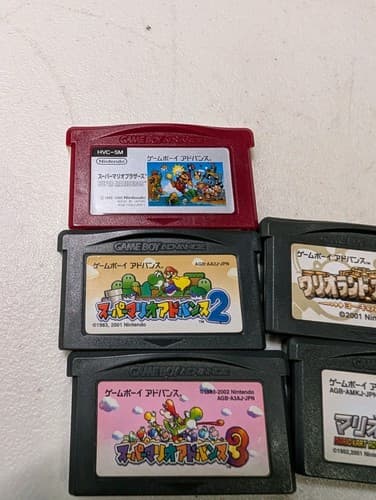 Lot Of 5 Nintendo GBA Japanese Game Carts - Tested - Super Mario Advance, Mario — photo 3