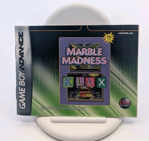 Marble Madness / KLAX GBA (Game Boy Advance, 2005) - CIB Complete W/Manual — photo 4