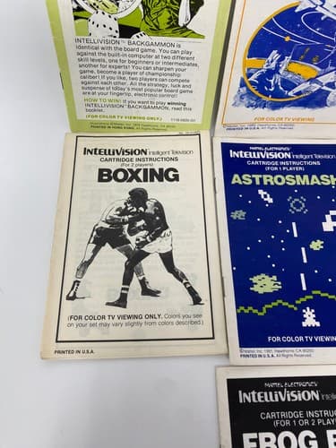 Lot of 7 Intellivision Mattel Activision Game / Console Manuals only — photo 3