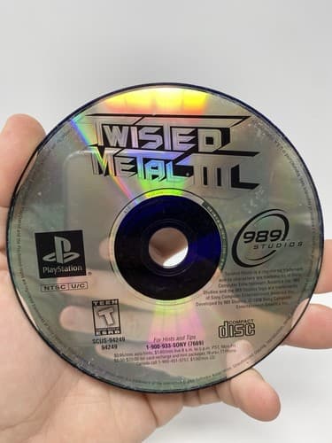 Twisted Metal III (Sony PlayStation 1, 1998) Disc Only Tested Authentic