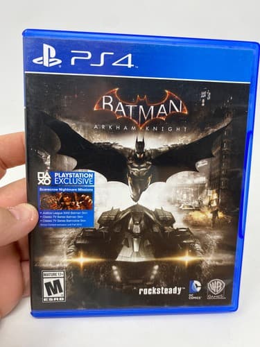 Batman: Arkham Knight (PlayStation 4, PS4.  2015) Game, and case