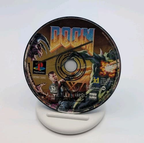 Doom PlayStation 1 PS1 Black Label Disc Only Tested Hollywood Video