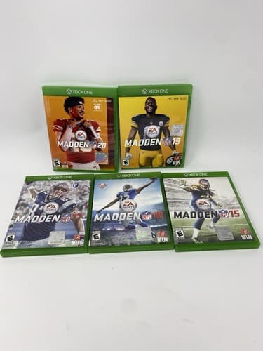 Madden NFL Game Lot of 5 (Microsoft Xbox One) 15 16 17 19 20 Brady Gronkowski