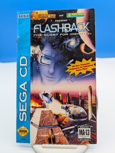 Flashback: The Quest for Identity (Sega CD, 1993) - Disc & Manual , Tested