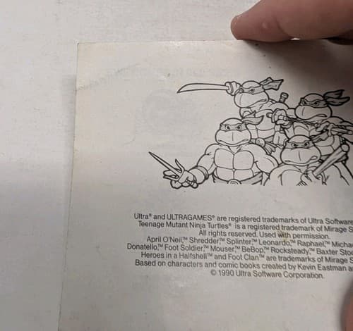Gameboy Teenage Mutant Ninja Turtles Fall Of The Foot Clan Instruction Manual — photo 3