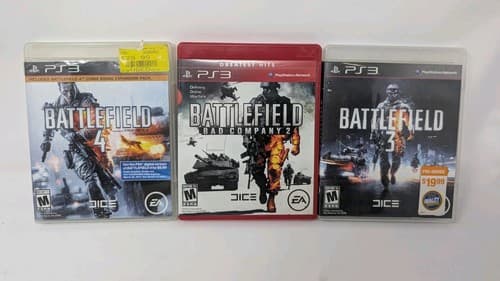 Lot Of 3 Battlefield PS3 Games - Bad Company 2, 3, 4