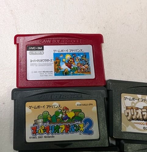 Lot Of 5 Nintendo GBA Japanese Game Carts - Tested - Super Mario Advance, Mario — photo 2