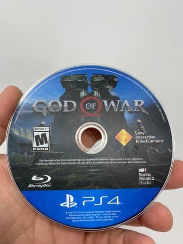 God of War (Sony PlayStation 4, PS4 2018) Disc Only No Case or Manual Tested — photo 2