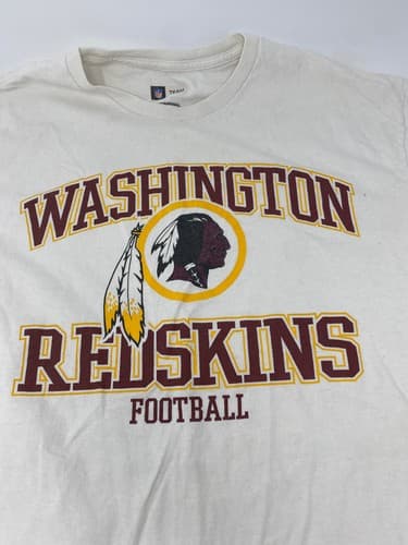 NFL Washington Redskins White Football Lg T-Shirt. Vintage Team Apparel — photo 2