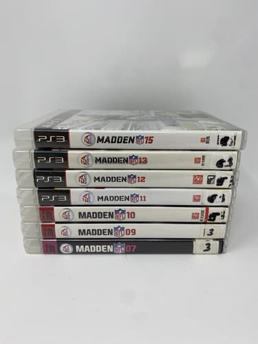 Playstation 3 Football Game Lot of 7 Madden 07 09 10 11 12 13 15