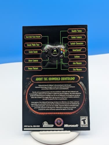 Oddworld: Munch's Oddysee (Microsoft Xbox, 2001) Complete With Manual, Tested  — photo 5