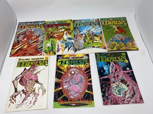 Nemesis The Warlock #1 - 7 Complete Set Necro Series Books Set 1984 Eagle Comics