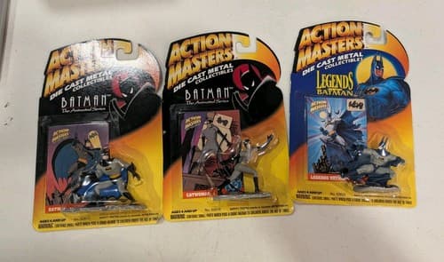 Action Masters BATMAN Lot of 3 Miniature Diecast Figures 2x Batman 1x Catwoman