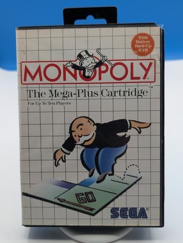 Monopoly: The Mega-Plus Cartridge SEGA Master System Complete CIB