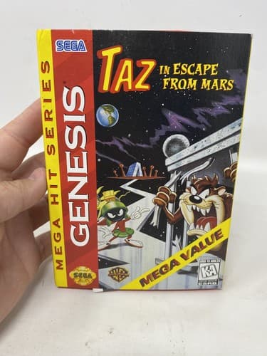 New Taz in Escape from Mars [Cardboard Box] (Sega Genesis, 1994) CIB Complete
