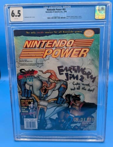 Nintendo Power #83 4/96 CGC 6.5 Vintage SNES Earthworm Jim 2