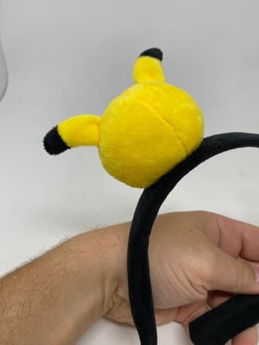 Pokemon Pikachu Double Plush Headband Black Yellow Cosplay Costume Accessory — photo 5