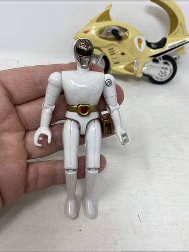 Mighty Morphin Power Rangers MMPR - White Ranger & Shark Cycle 1995 Bandai — photo 3