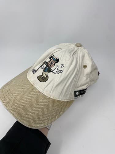 Vintage Disney Pro Golf Hat Cap Mickey Mouse Strapback Adjustable Embroidered