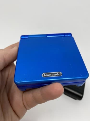 Nintendo Game Boy Advance SP Azurite Blue Megaman Handheld w/ Power Cord ASG001 — photo 4