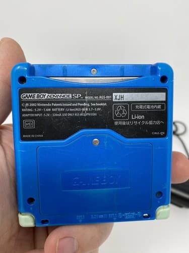 Nintendo Game Boy Advance SP Azurite Blue Megaman Handheld w/ Power Cord ASG001 — photo 9
