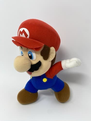 Rare 2008 Nintendo Popco Corgi Super Mario Bros. 8” Mario Running Plush Toy N64 — photo 2
