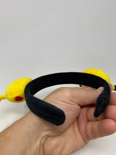 Pokemon Pikachu Double Plush Headband Black Yellow Cosplay Costume Accessory — photo 7