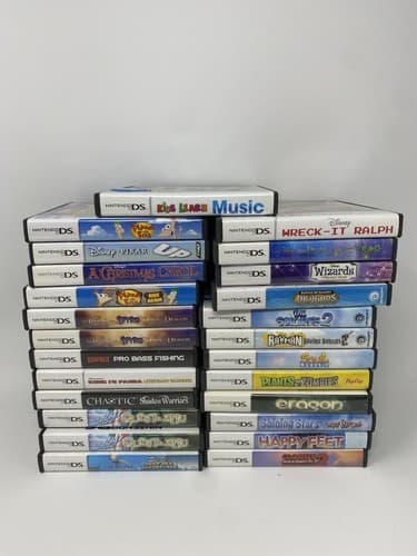 Nintendo DS Game Case Only Lot of 25 Rayman Spyro Christmas Carol Up Plants Kung