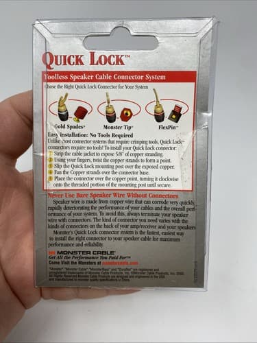 Quick Lock Monster Cable MONSTER TIP 4 Pack 158471 gold contact — photo 5
