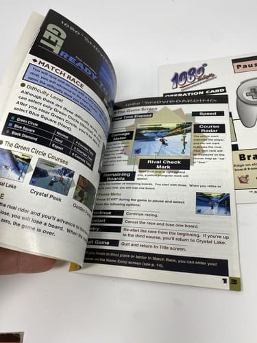 1080 Ten Eighty Snowboarding N64 Nintendo 64 Instruction Manual and Game Card — photo 8