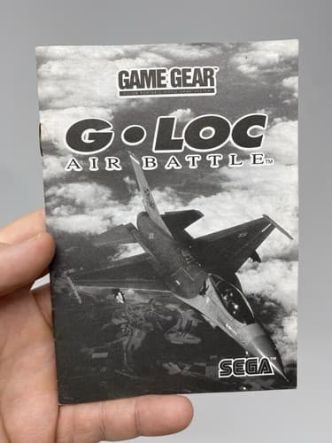 1991 G-LOC Air Battle Fighter Plane SEGA Game Gear MANUAL ONLY